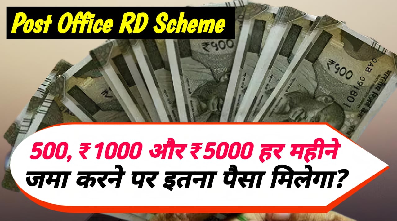 ₹500, ₹1000, ₹ 5000 और ₹10000 हर महीने जमा करने पर इतना पैसा मिलेगा? Post Office RD Scheme 2026